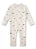 Sanetta Baby-Strampler beige Fahrzeuge | Praktischer und bequemer Strampler aus Bio-Baumwolle für Jungen. Baby Overall
