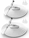 Lonnky 10 Meter 12 Volt Verlängerungskabel, Kompatibel Mit CCTV TAPO Kamera, 12 Volt Netzteil, DVR, TV Box, Kompatibles Stromkabel, 2,1 mm x 5,5 mm Stecker Zu Buchse, 2-Pack (Weiß)
