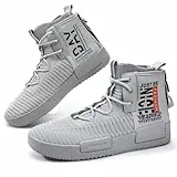 FUSHITON Herren Sportschuhe High Top Turnschuhe Mode Freizeitschuhe Draußen Laufschuhe Sneakers Leicht Bequem rutschfest Fitnessschuhe Outdoor Straßen Traillauf Schuhe