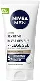 NIVEA MEN Sensitive Bart & Gesicht Pflege-Gel, schnell einziehende Bartpflege für empfindliche Männerhaut, beruhigende Gesichtspflege zur Linderung von Hautirritationen (50 ml)
