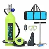 CHIKADIV Tauchflasche Mini Sauerstoffflasche Tauchen Tragbare Tauchausrüstung Set Taucher Set Tauchausrüstung Tragbare 1L D Green