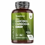 Garcinia Cambogia Fruchtextrakt - 1000mg pro Kapsel - 60% Hydroxycitronensäure - 2 Monate Vorrat - 60 vegane Kapseln - Glutenfrei - Pure Garcinia Malabar Tamarind von WeightWorld