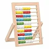 MumdoYAL Rechenschieber Mit 100 Bunte Perlen, Abakus Kinder, Rechenhilfe 1 Klasse, Rechenrahmen, Rechenschieber Bis 100, Mathematik Aufklärung Spielzeug Für Kinder