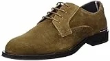 Tommy Hilfiger Herren Derby Schuh Core Suede Wildleder, Braun (Desert Khaki), 44