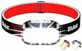 Blukar Stirnlampe LED 2 Farbtemperatur Wiederaufladbar, 2000L Superhell Kopflampe Stirnlampe Dimmbar mit Rotlicht & Sensor, 12 Lichtmodi, Wasserdicht & 30H+ Dauer für Stromausfälle/Camping/Laufen