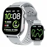 uaue Smartwatch Damen Herren mit GPS, 2.06' AMOLED Display, 5ATM Wasserdicht, Bluetooth Anruf, 178+ Sportmodi, mit Kompass/Fitness Tracker,Herzfrequenz/SpO2/Schlafmonitor,Kompatibel mit Android & Ios