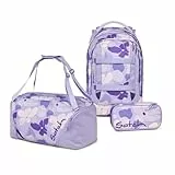 Satch Pack Schulrucksack Set 3tlg. inkl. Schlamperbox und Sporttasche (Lilac Blossom)