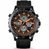 PINDOWS Uhren für Herren, wasserdichte analoge oder Digitale Sportuhren für Herren; multifunktionale, robuste Outdoor-Uhr mit LED-Hintergrundbeleuchtung, Alarmfunktion, Stoppuhr
