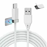 Magtame Staycable USB zu USB C Kabel mit magnetischem Halter, 5FT/1.5M USB A zu Typ C Ladegerät Schnur Braid, Schnellladung und Schreibtisch Kabel Management Kompatibel mit i-Phone 15 16 Pro Max
