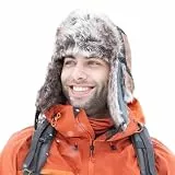 TOP-EX TOPEX XL/XXL Unisex Wintermütze Herren Trappermütze mit Ohrenklappen Fliegermütze Fellmütze Warme Russenmütze TE67191_Schwarz1 XL 60 großer Kopf