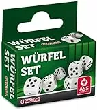 ASS Altenburger - 6 Augenwürfel in Faltschachtel, Elfenbein
