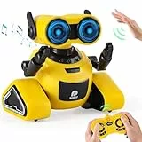 Highttoy Ferngesteuerter Roboter Kinder mit Gestensteuerung, LED-Augen und Musik, Wiederaufladbares RC Roboter Spielzeug ab 3 4 5 6 7 8 Jahre Jungen Mädchen Geschenk