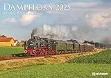 N NEUMANNVERLAGE - Dampfloks 2025 Wandkalender, 45x48cm, Kalender mit zwölf faszinierenden Bildern von Dampfloks, Notizmöglichkeiten, Mondphasen, ... internationales Kalendarium: Steam Engines