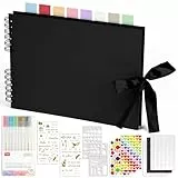 KASZOO Fotoalbum zum Selbstgestalten, DIY 80 Schwarze Seiten, Kann als Abschluss Geschenk, Geburtstagsgeschenk, Hochzeitstagsgeschenk