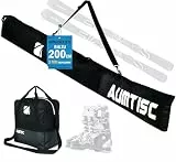 AUMTISC Skitasche und Skischuhtasche Combo - Skitaschen für Flugreisen - gepolsterte Schneeskitaschen passen für Skier bis zu 200 cm