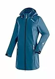 Maier Sports Damen Selina Mantel, atmungsaktiver Softshellmantel mit verstellbarer Kapuze, Winter Outdoor-Jacke mit Fleece-Futter