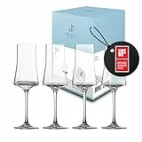 Zwiesel Glas Grappaglas Echo (4-er Set), moderne Schnapsgläser mit Stiel für Grappa, spülmaschinenfeste Tritan-Kristallgläser, Made in Germany (Art.-Nr. 123386)