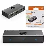 Hama HDMI Switch 8k (HDMI Umschalter 2 in 1 Out/1 in 2 Out, 8k Switch für TV, PC, Monitor, Blu-ray-Player, Konsole, Beamer, Adapter für Gaming, Heimkino in Ultra-HD) schwarz