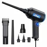 ATEngeus Elektrische Staubgebläse, 500W Druckluft, Druckluftspray Staubgebläse mit stufenloser Geschwindigkeit für Laptop, PC, Bürogeräte,Sofa
