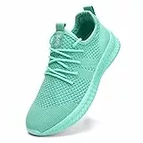 Tvtaop Damen Sneaker Laufschuhe Turnschuhe Straßenlaufschuhe rutschfest Leichtgewichts Atmungsaktiv Walkingschuhe Outdoor Tennisschuhe Sportschuhe Freizeitschuhe,Grün 38 EU