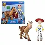 Mattel Disney Pixar Toy Story 5 2er-Pack bewegliche Actionfiguren im 18-cm-Spielmaßstab, Jessie und Bully, Abnehmbarer Cowboy-Hut, JKV21