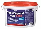 Pufas 12901000 TW8 Tapetengrund Tapetengrundierung, weiß, 2.5 Liter
