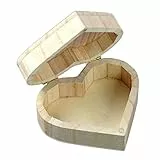 VORCOOL Holz Aufbewahrungsbox Herz Schmuckschatulle Kleinigkeiten Fall Organizer Geschenkbox