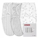 GLLQUEN BABY Swaddles Pucksack Baby 0-3 Monate,100% Bio-Baumwolle Baby Schlafsäcke für Neugeborene,Oeko-tex100 Schlafsack für Kleinkinder,Unisex 3er Pack Wickel(Hasenland)