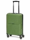 Stratic Kabinen-Koffer für Damen und Herren | Kleiner Cabin-Trolley 37 x 20 x 55 cm aus hochwertigem, leichtem Polypropylen Material | Doppelrolle & Teleskopgriff| Shine Serie
