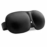 Schlafmaske,2018 neue Design-Augenmaske,3D Hautfreundlich Schlafbrille,Innovative Lichtblockierungstechnik und bequem Weich und leichte Augenmaske,ideal für Reisen,Nickerchen,Nacht,Schwarz