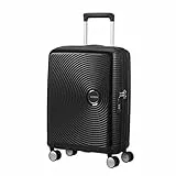 American Tourister Soundbox - Spinner S Erweiterbar Handgepäck, 55 cm, 35.5/41 L, Schwarz (Bass Black)
