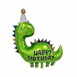 ALEGRE® Dino Luftballon,XXL Dino Ballon Kindergeburtstag Deko,Dinosaurier Luftballons Geburtstag Deko Mädchen Junge,Happy Birthday Dino Folienballon für Dschungel Deko,Babyparty Thema Dekorationen