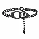 FindChic Fusskette für Damen Mädchen Handschnellen Choker Fussbänder Aesthetic kette Handschnellen knöchelkette für Valentinstag Geburtstag