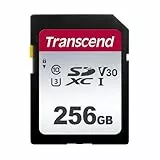 Transcend 256GB SDXC 300S Speicherkarte UHS-I, C10, U3, V30, 4K, Full HD, bis zu 95/40 MB/s (ideal für Digitalkameras) mit Frustration-Free-Verpackung - TS256GSDC300S-E