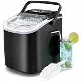 Eiswürfelmaschine Klein PALINTH, 2 Größen von Bullet Ice Cube Maker, Selbstreinigende Eiswürfelmaschine Crushed Ice mit tragbarem Griff, 9 Eiswürfel in 6 Minuten Eiswürfelbereiter