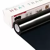 NANAPLUMS Plotterfolie Textil, 30.5cm×4m Flexfolie Plotter Textil, Bügelfolie für Textilien Transferfolie zum Aufbügeln für DIY T-Shirt, Stoffe(Schwarz)