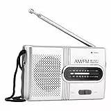Tragbares Radio AM/FM, Klein Radio, Mini Radiospieler Batteriebetrieben Mit Integriertem Lautsprecher Kopfhöreranschluss, Radiospieler für Wandern Camping Outdoor Aktivitäten