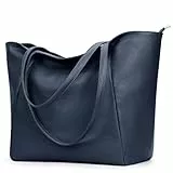 KALIDI Handtasche Damen Shopper Tasche Tote Bag PU Leder Große Schultertasche mit Reißverschluss für Arbeit,Einkauf，Schule