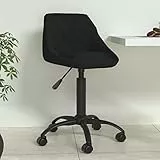 YuuSsea Esszimmerstuhl Schwarz Samt, Höhenverstellbar mit Rollen, Drehbarer Küchenstuhl, Moderner Dining Stuhl für Büro & Wohnzimmer