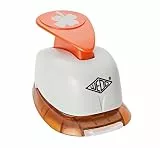 Wedo 168111 Motivlocher klein Kleeblatt (mit praktischem Auffangbehälter, Ausstanzung 1,4 x 1,5 cm) orange