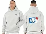 SMILODOX Hoodie Herren Striver, Oversized Kapuzenpullover mit Kängurutasche und Backprint, Pullover mit Rippbündchen, Streetwear, Baggy Fit, Casual Fit, Sportbekleidung für Gym & Freizeit