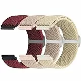 24mm Geflochtenes Armband Kompatibel mit Suunto 9/9 Baro/9 Titanium/D5/7/Ticwatch Pro 5/Fossil Q Machine Hybrid/Nate Hybrid/MK Sofie/Grayson/GMa-s2100/G-shock ga2100 Ersatzarmband für Damen Herren