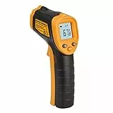 TFA Dostmann Digitales Infrarot-Thermometer Ray Light, 31.1143.13, berührungsloses Messen der Oberflächentemperatur, gemäß HACCP, Messdauer unter 1 Sek, schwarz/orange