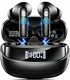 Bluetooth Kopfhörer, Kopfhörer Kabellos Bluetooth 5.4 HiFi Stereo, In Ear Kopfhörer mit ENC Noise Cancelling Mics, IP7 Wasserdicht Kabellose Kopfhörer, 50 Std Spielzeit Ohrhörer mit USB-C LED-Anzeige