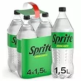 Sprite Zero Sugar - maximale Erfrischung mit Limetten und Zitronen-Geschmack - erfrischendes Softgetränk ohne Zucker und ohne Kalorien in Einweg Flaschen (4 x 1500 ml)