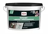 MEM Langzeit-Imprägnierung, Imprägnier- und Fassadencreme, Dauerhaften Schutz von Fassaden und Sichtbeton, Hohe Eindringtiefe, Lösemittelfrei, 2,5 l, Weißlich (nach Aushärtung transparent)