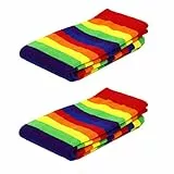 SOIMISS 2 Paar Regenbogen Socken, Gestreifte Socken Kinder für Mädchen Halloween Strümpfe Geeignet für 5-12 Jahre Weihnachten Cosplay-Kostüm Anziehparty