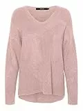 VERO MODA Strick Pullover V-Ausschnitt Langarm Sweater Knitted Jumper VMCREWLEFILE