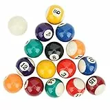 MAGT Billardkugeln Set, 16 Stück 38 mm Billardkugel Set Harz Billard Kugel Set Kleine Billiard Tisch Kugeln Set Tragbare Mini Billiardtisch Zubehör