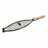 Jim Beam Grillzubehör, Grillkorb für große Fische JB0116, schwarz, 44.3x14.7x3 cm, 700540